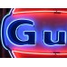 Original Gulf Porcelain Animated Neon Sign 72" Diameter 